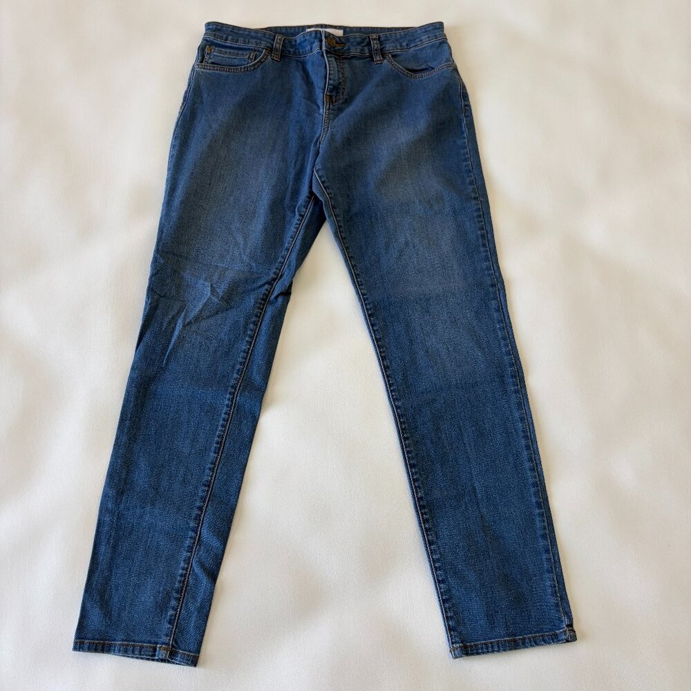 Vans Jean Womens 31 Blue Slim Fit Mid-Rise Stretch Denim